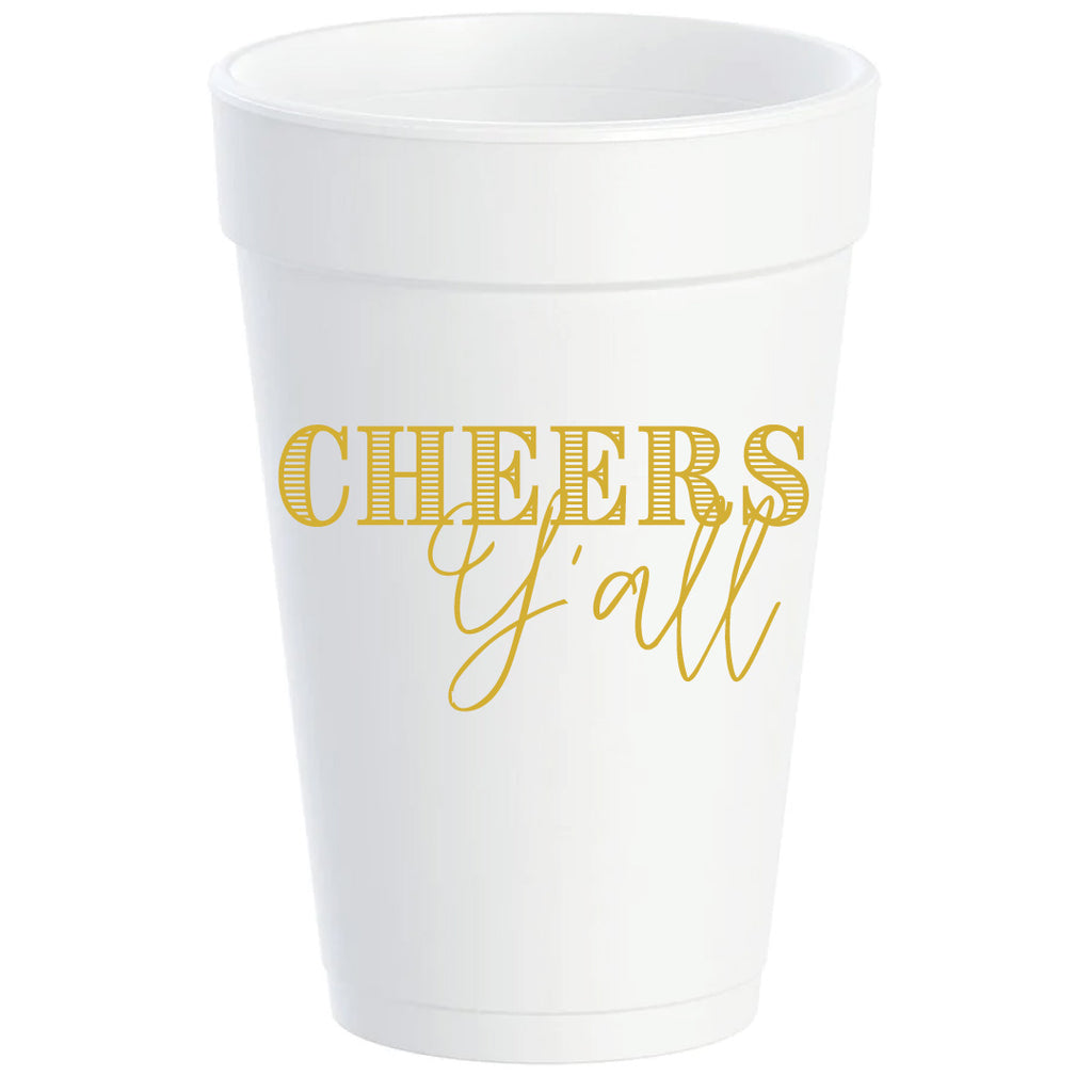 Styrofoam Cups -  CHEERS Y'all (80005)