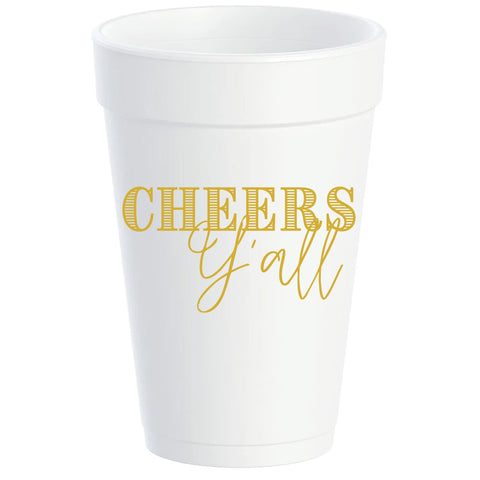 Styrofoam Cups -  CHEERS Y'all (80005)