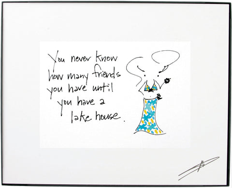 Lake House Friends Framed Art (10110)