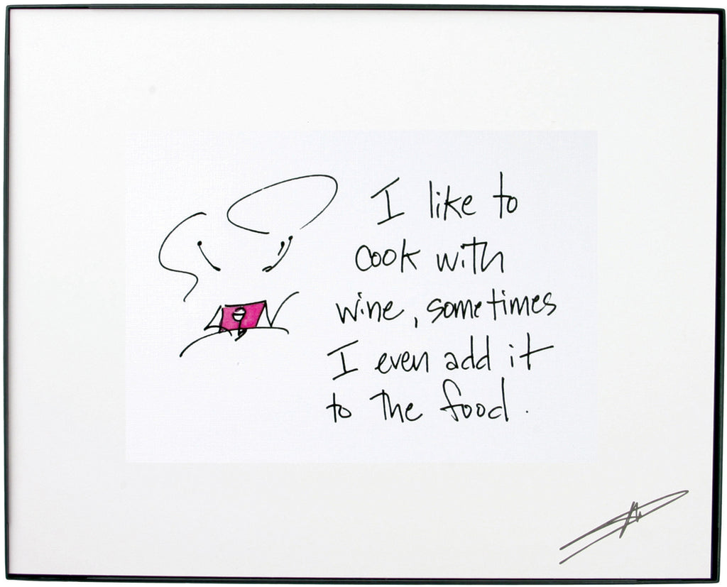 Cooking with Wine Framed Art (10104)