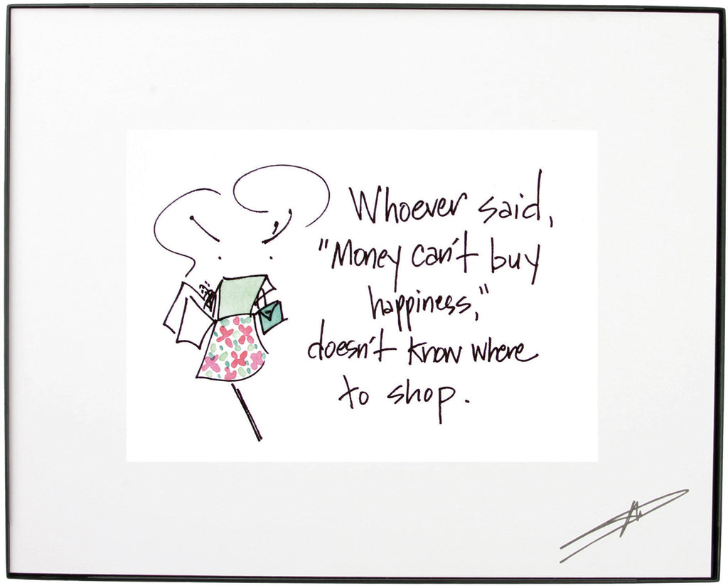 Money Buys Happiness Framed Art (10115)