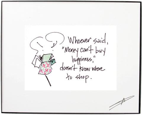 Money Buys Happiness Framed Art (10115)
