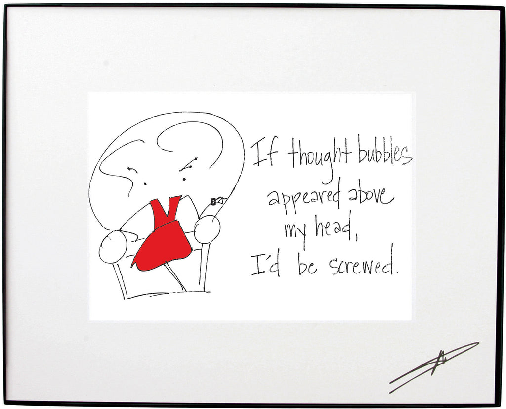 Thought Bubbles Framed Art (10143)