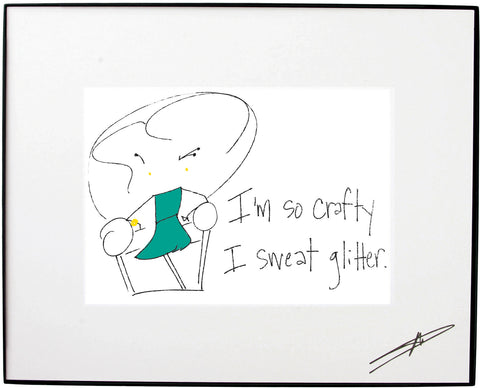 Sweat Glitter Framed Art (10144)