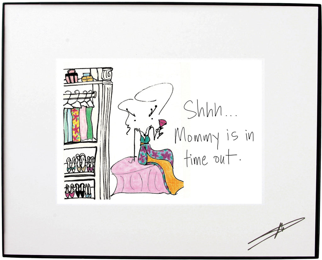 Shhh.. Mommy Is In Time Out Framed Art (10153)