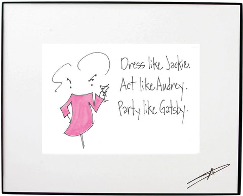 Dress Like Jackie Framed Art (10166)