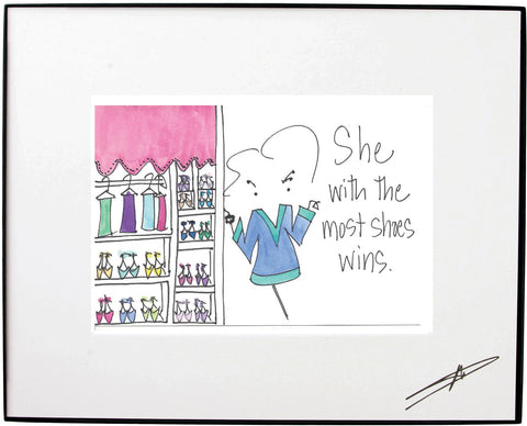 Most Shoes Wins Framed Art (10180)