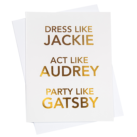 Dress Like Jackie Greeting Card (18091)
