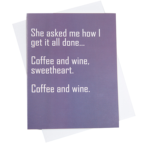 Coffee & Wine Greeting Card (18093)