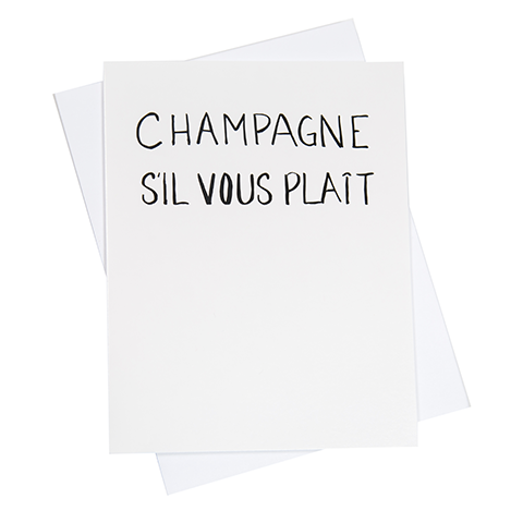 CHAMPAGNE S'IL VOUS PLAIT - Greeting Card (18094)