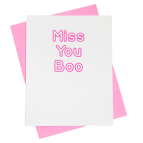 Miss You Boo Greeting Card (18105)