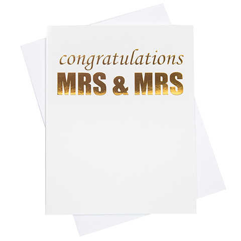 Mrs. & Mrs. Congratulations Greeting Card (18106)