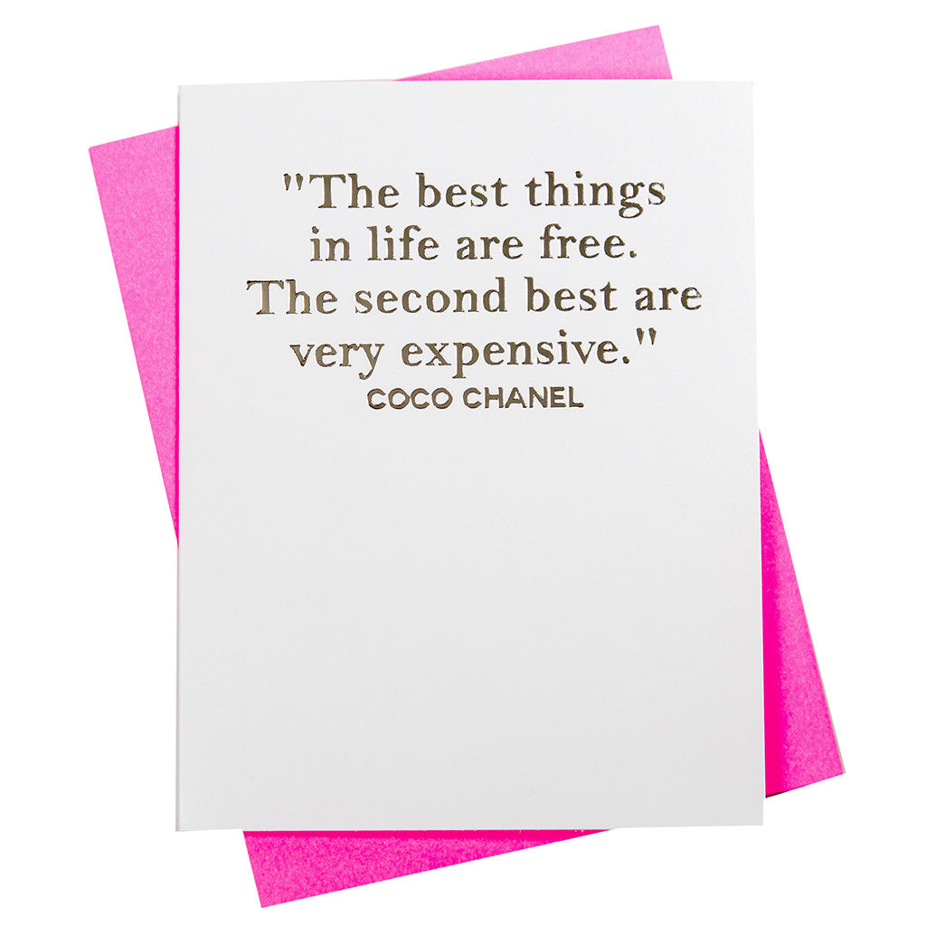 The Best Things In Life Are Free - Greeting Card (18117)
